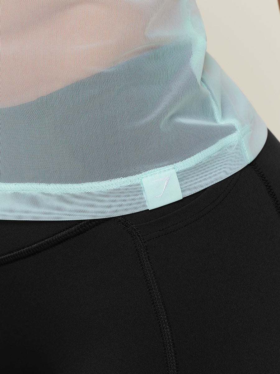 Gymshark Hybrid Mesh T-Shirt — Serene Blue — 6