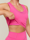 Gymshark Mesh Sleeveless Tank with Shelf — Energy Pink — 6