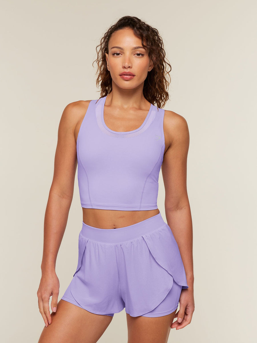 Gymshark Mesh Sleeveless Tank with Shelf — Pace Purple — 1