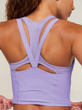 Gymshark Mesh Sleeveless Tank with Shelf — Pace Purple — 7