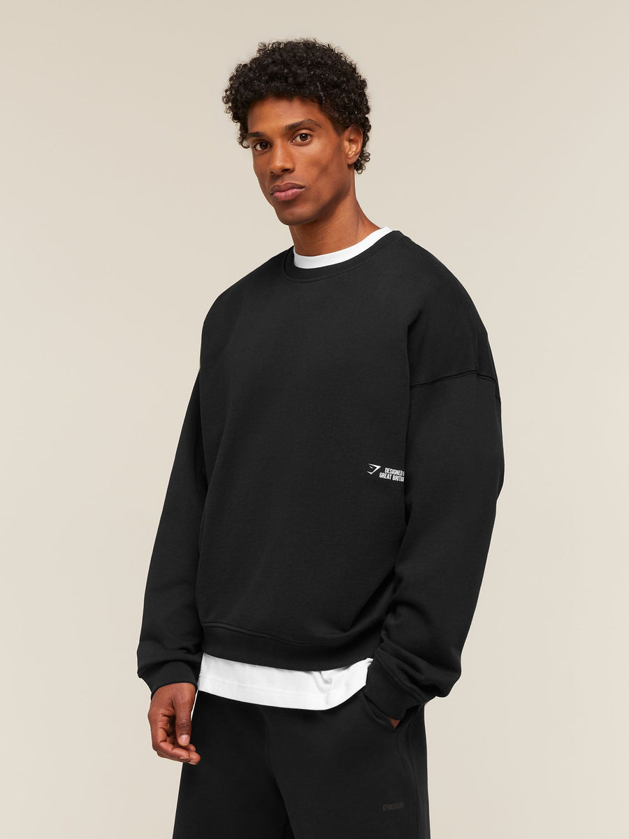 Gymshark Hybrid Sweatshirt — Black — 3
