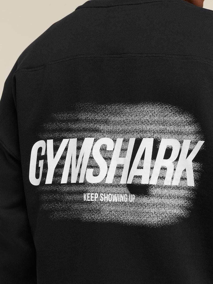 Gymshark Hybrid Sweatshirt — Black — 5