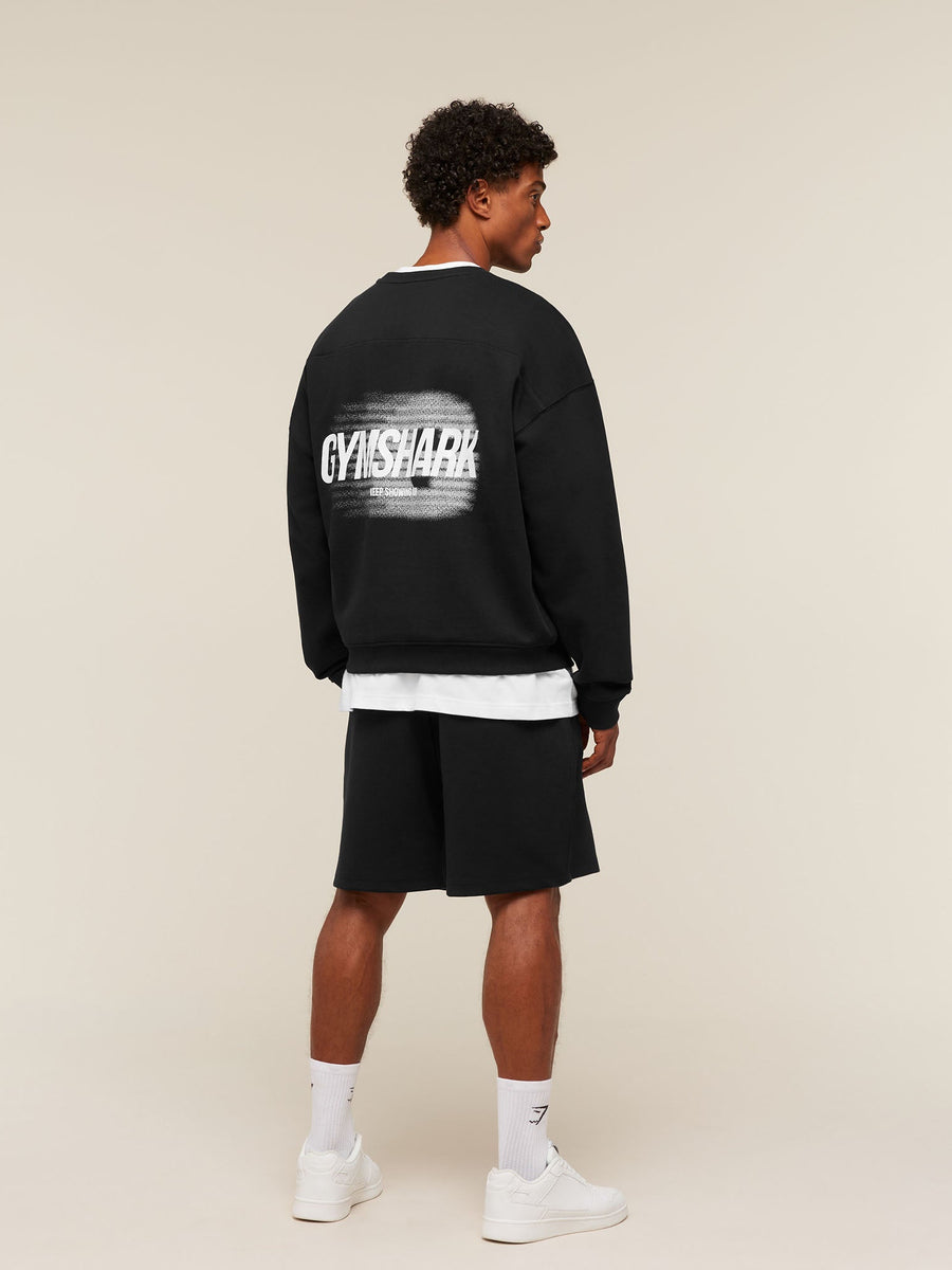 Gymshark Hybrid Sweatshirt — Black — 6