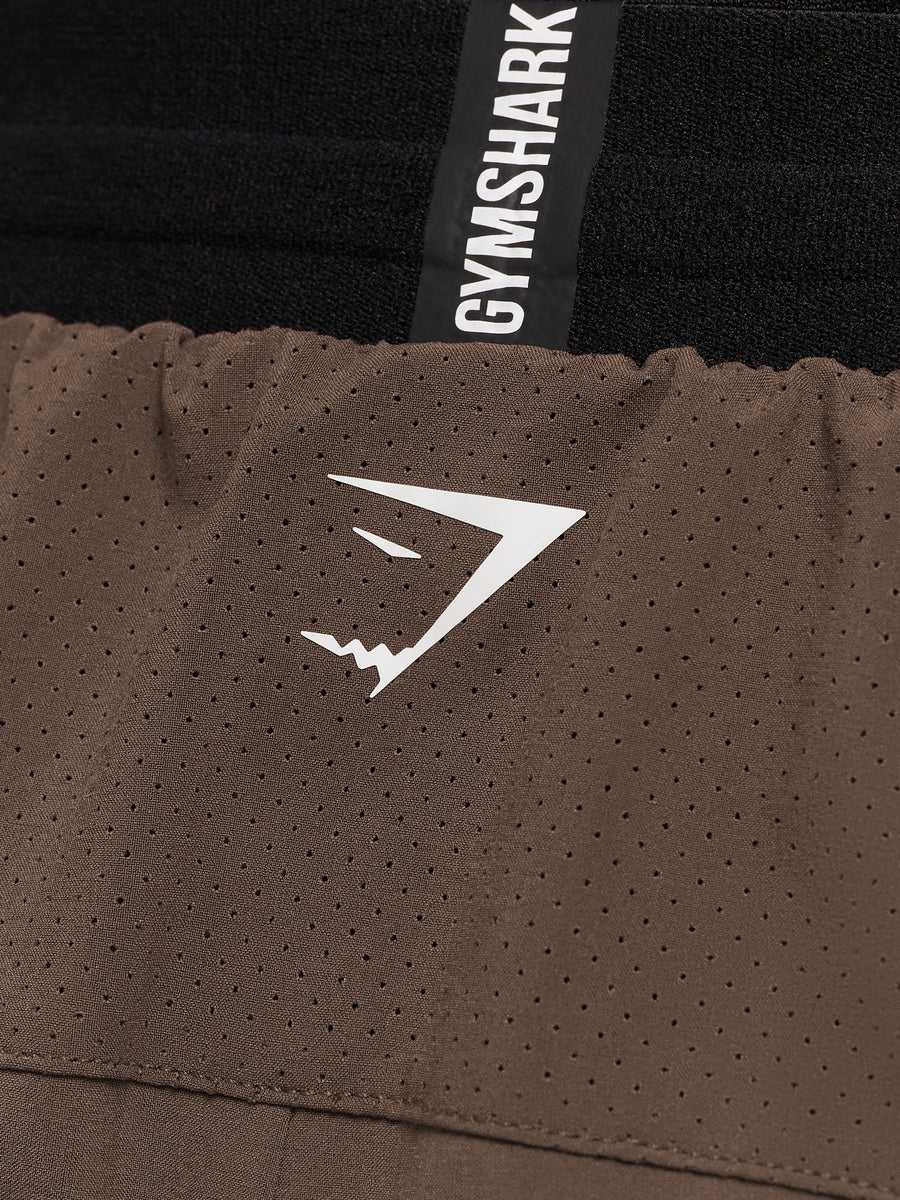 Gymshark Hybrid Shorts — Soft Brown — 7