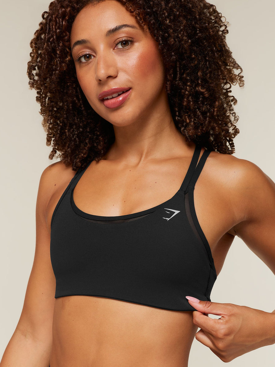 Gymshark Hybrid Sports Bra — Black — 6