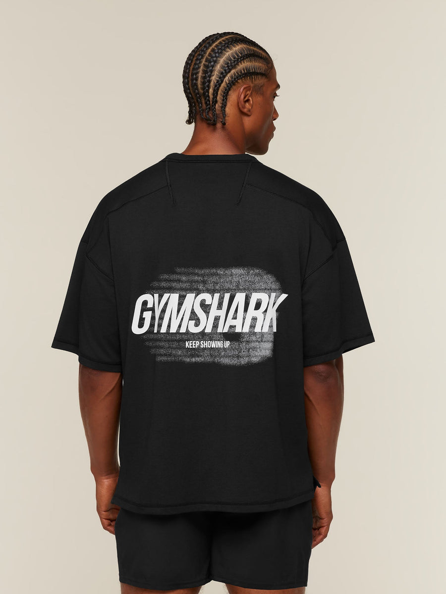 Gymshark Hybrid T-Shirt — Black — 5