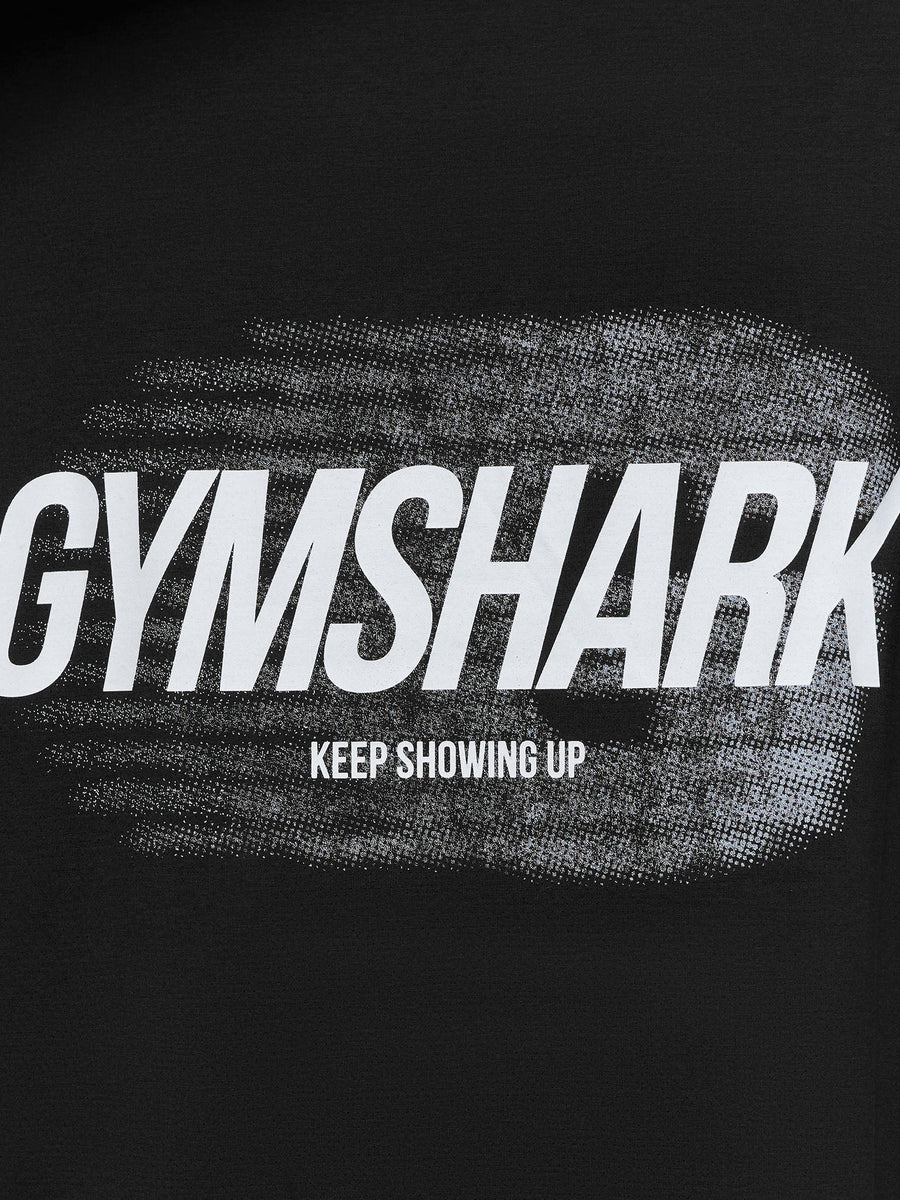 Gymshark Hybrid T-Shirt — Black — 6