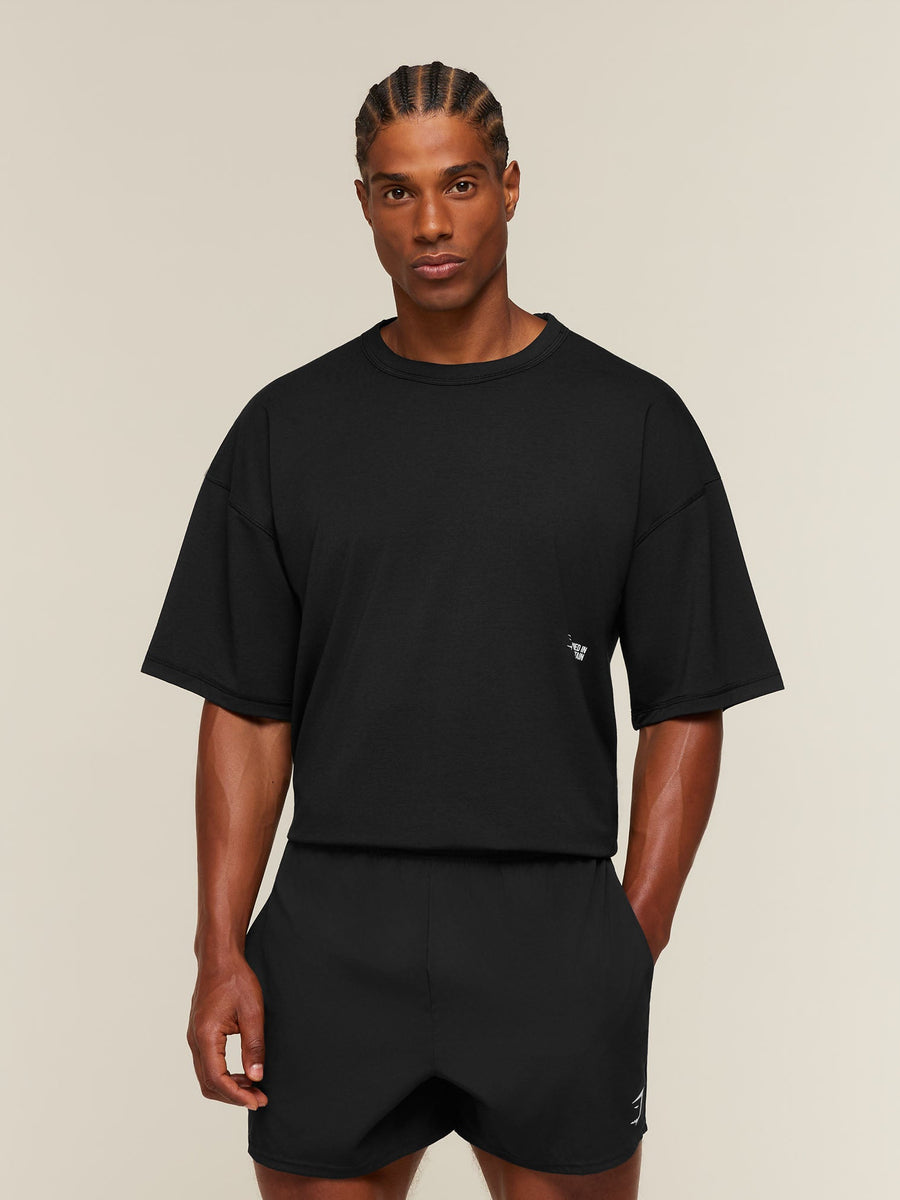 Gymshark Hybrid T-Shirt — Black — 2