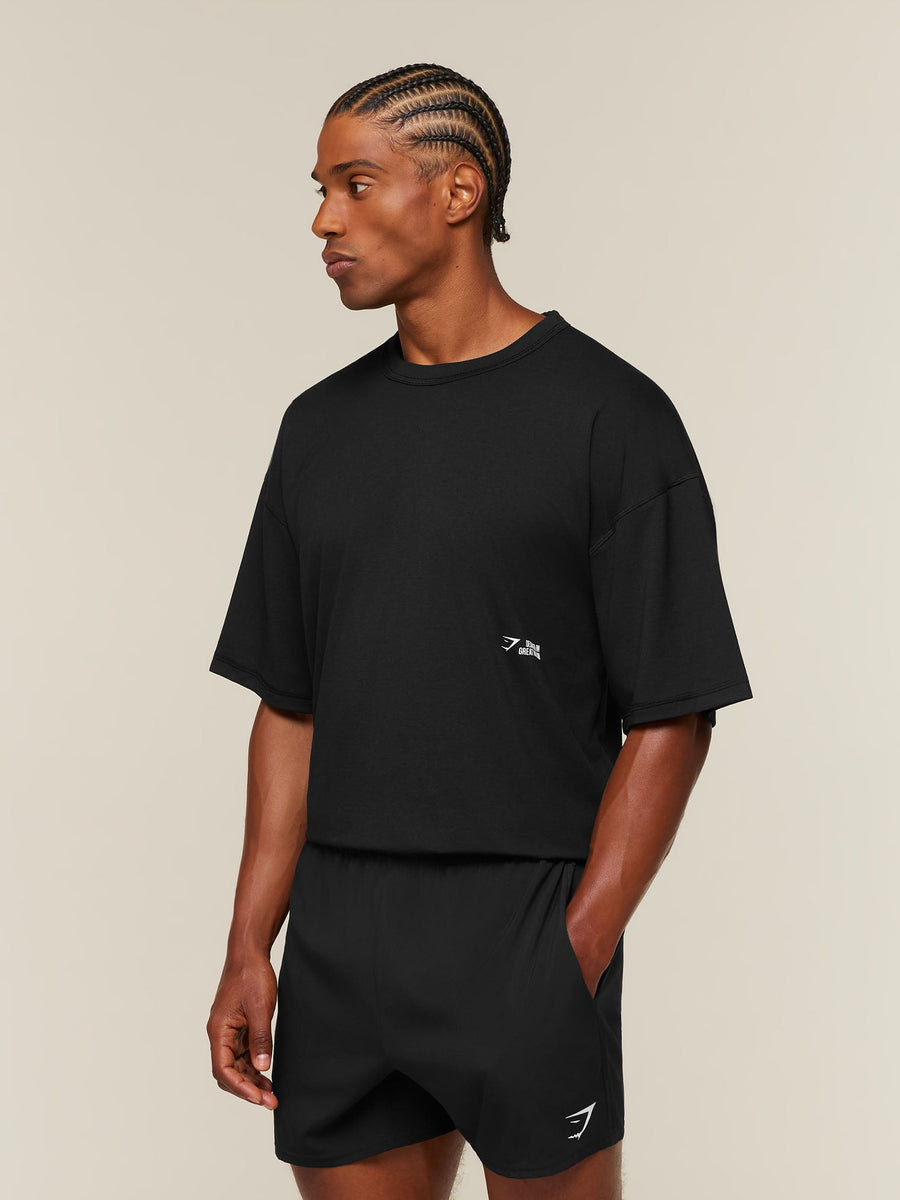 Gymshark Hybrid T-Shirt — Black — 4