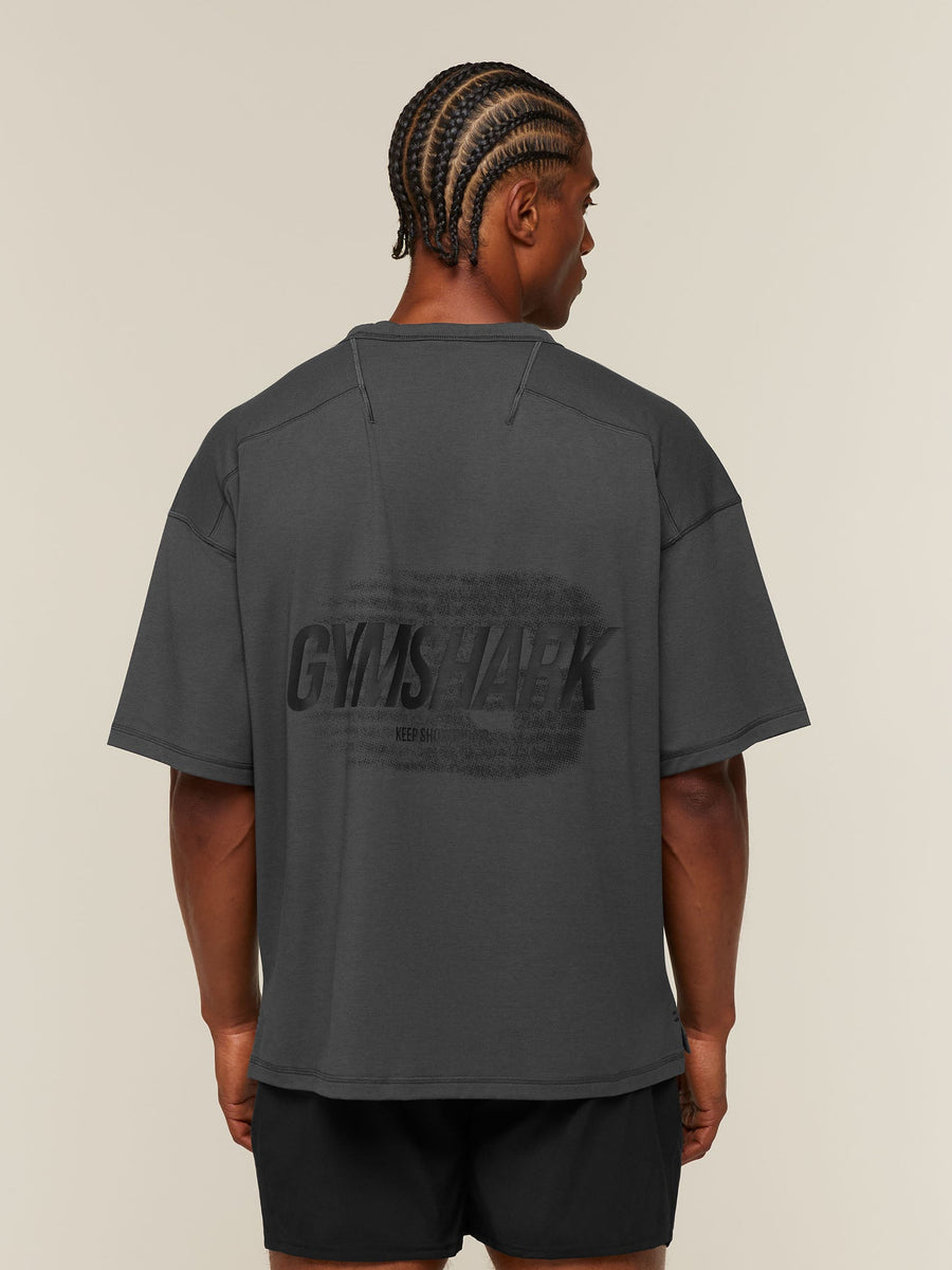 Gymshark Hybrid T-Shirt — Onyx Grey — 5
