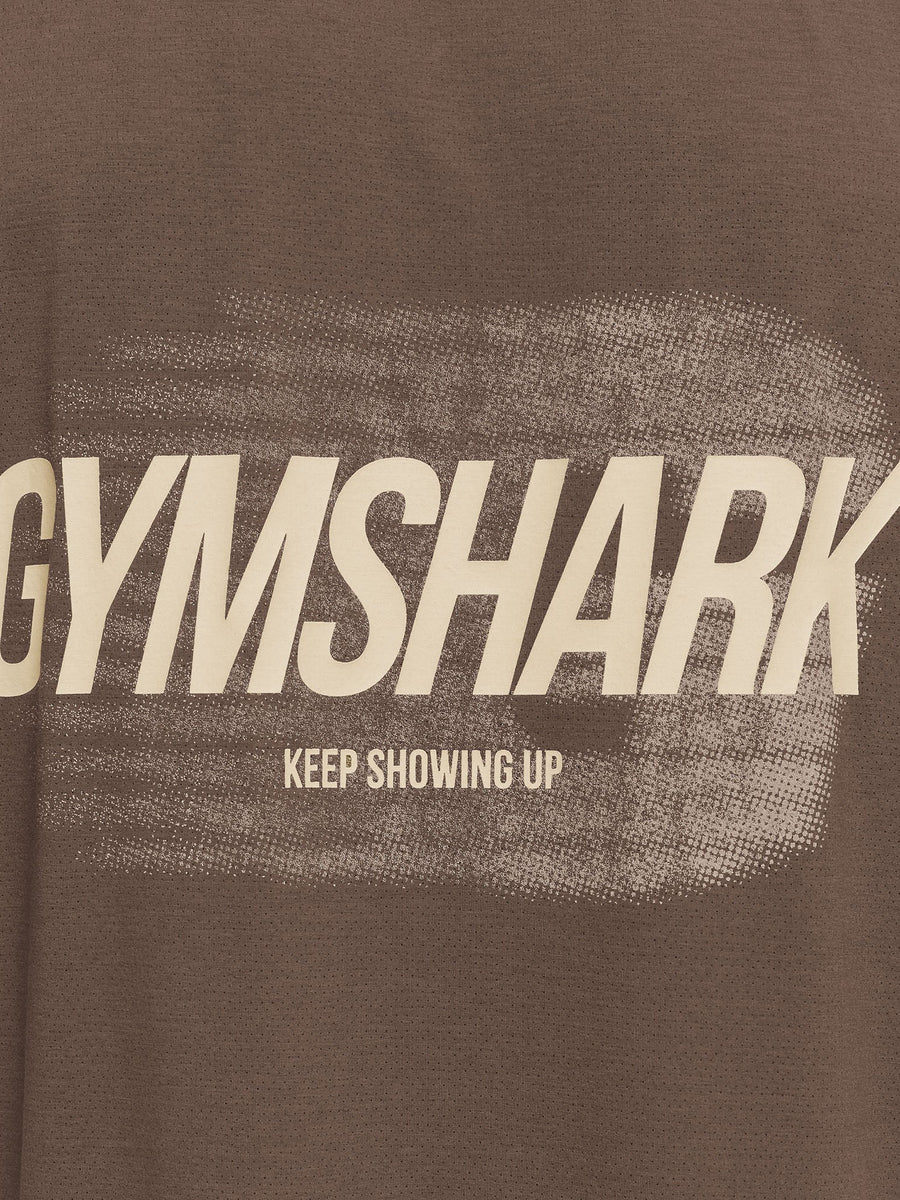 Gymshark Hybrid T-Shirt — Soft Brown — 6