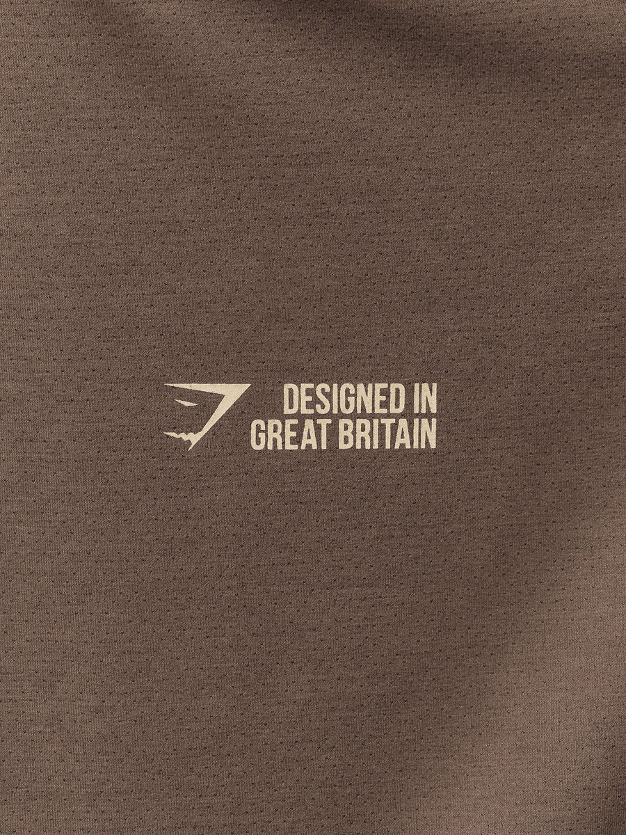 Gymshark Hybrid T-Shirt — Soft Brown — 7