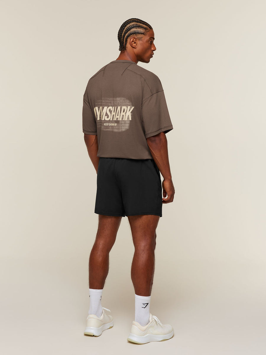 Gymshark Hybrid T-Shirt — Soft Brown — 3