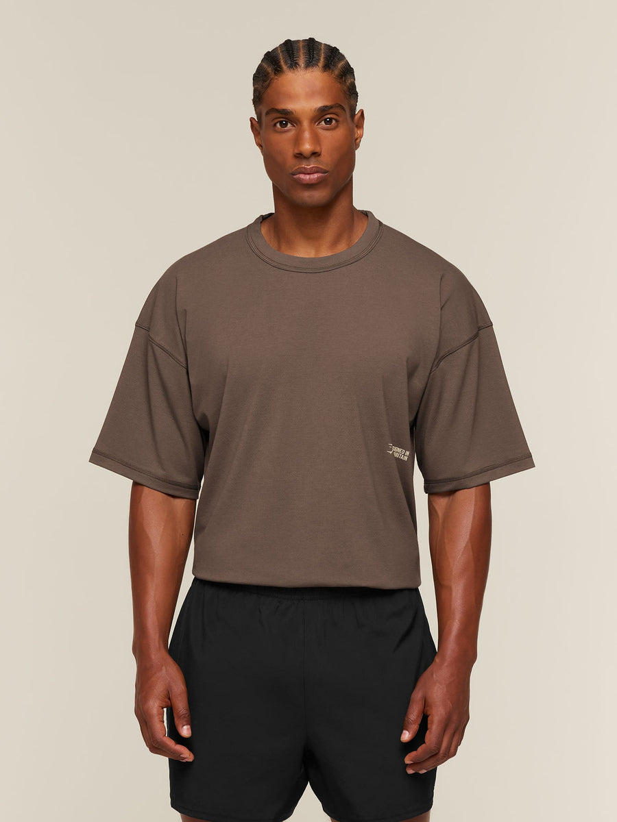 Gymshark Hybrid T-Shirt — Soft Brown — 2