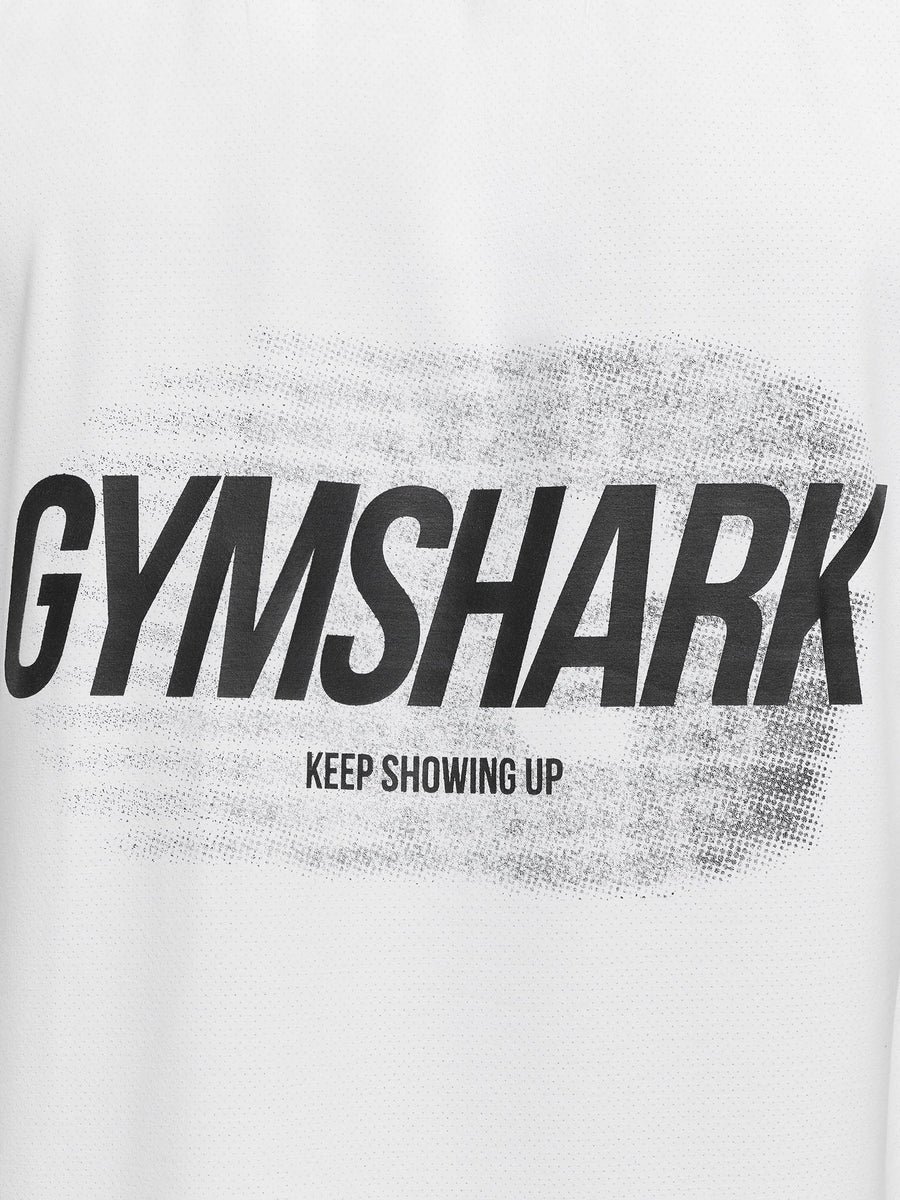 Gymshark Hybrid T-Shirt — White — 6