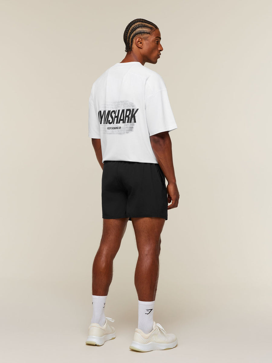 Gymshark Hybrid T-Shirt — White — 3