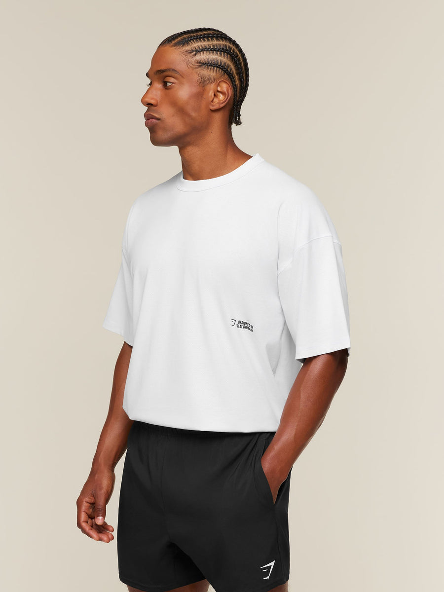Gymshark Hybrid T-Shirt — White — 4