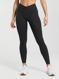 Gymshark Crossover Leggings — Black — 1
