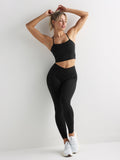 Gymshark Crossover Leggings — Black — 4