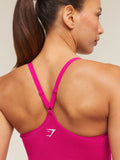Gymshark Relay Tank with Shelf — Performance Pink — 4