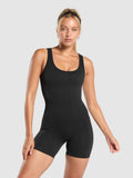 Gymshark Corset Seamless Bodysuit — Black — 1
