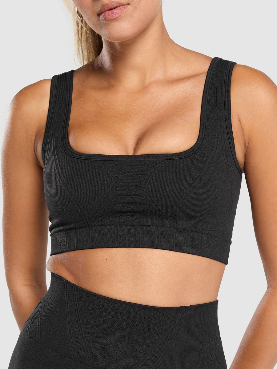 Gymshark Corset Seamless Sports Bra — Black — 5