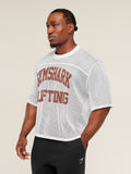 Gymshark Mesh Oversized T-Shirt — White — 3