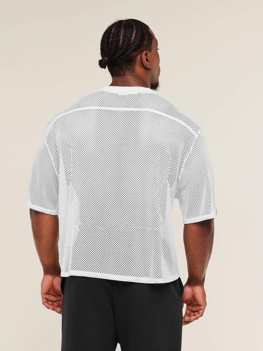 Gymshark Mesh Oversized T-Shirt — White — 2