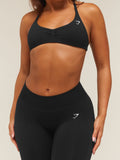 Gymshark Lift Seamless 2.0 Mid-Rise Leggings — Black — 8