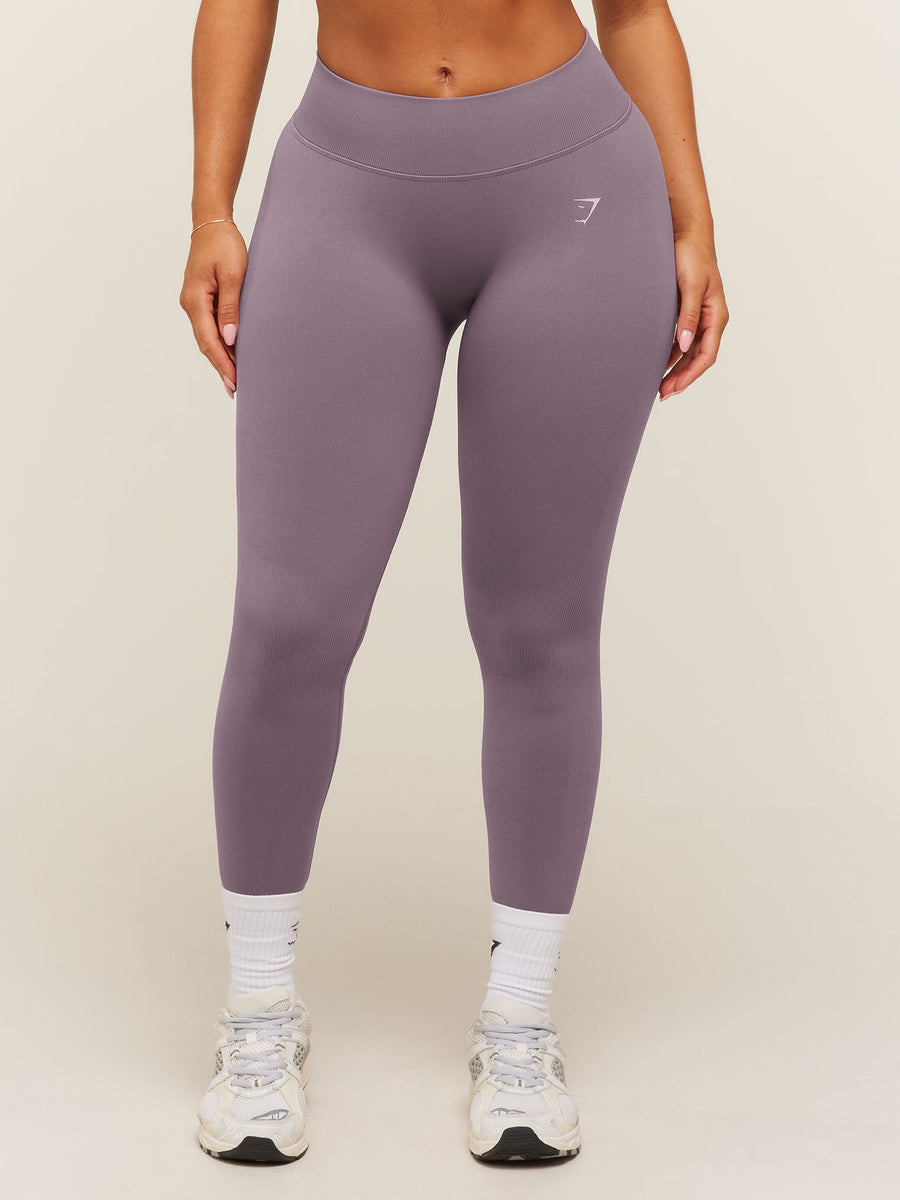 Gymshark Lift Seamless 2.0 Mid-Rise Leggings — Dusk Purple — 2