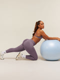 Gymshark Lift Seamless 2.0 Mid-Rise Leggings — Dusk Purple — 6