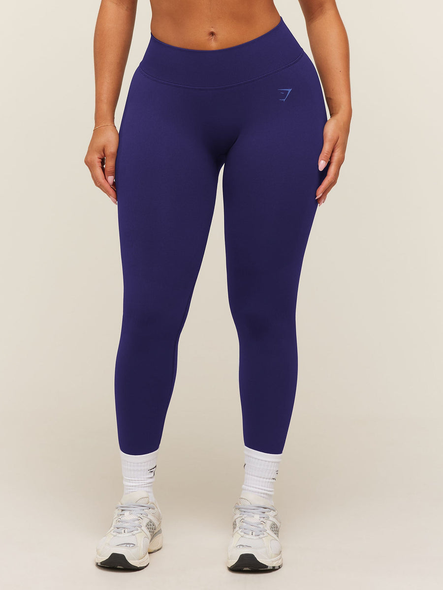 Gymshark Lift Seamless 2.0 Mid-Rise Leggings — Indigo Purple — 2