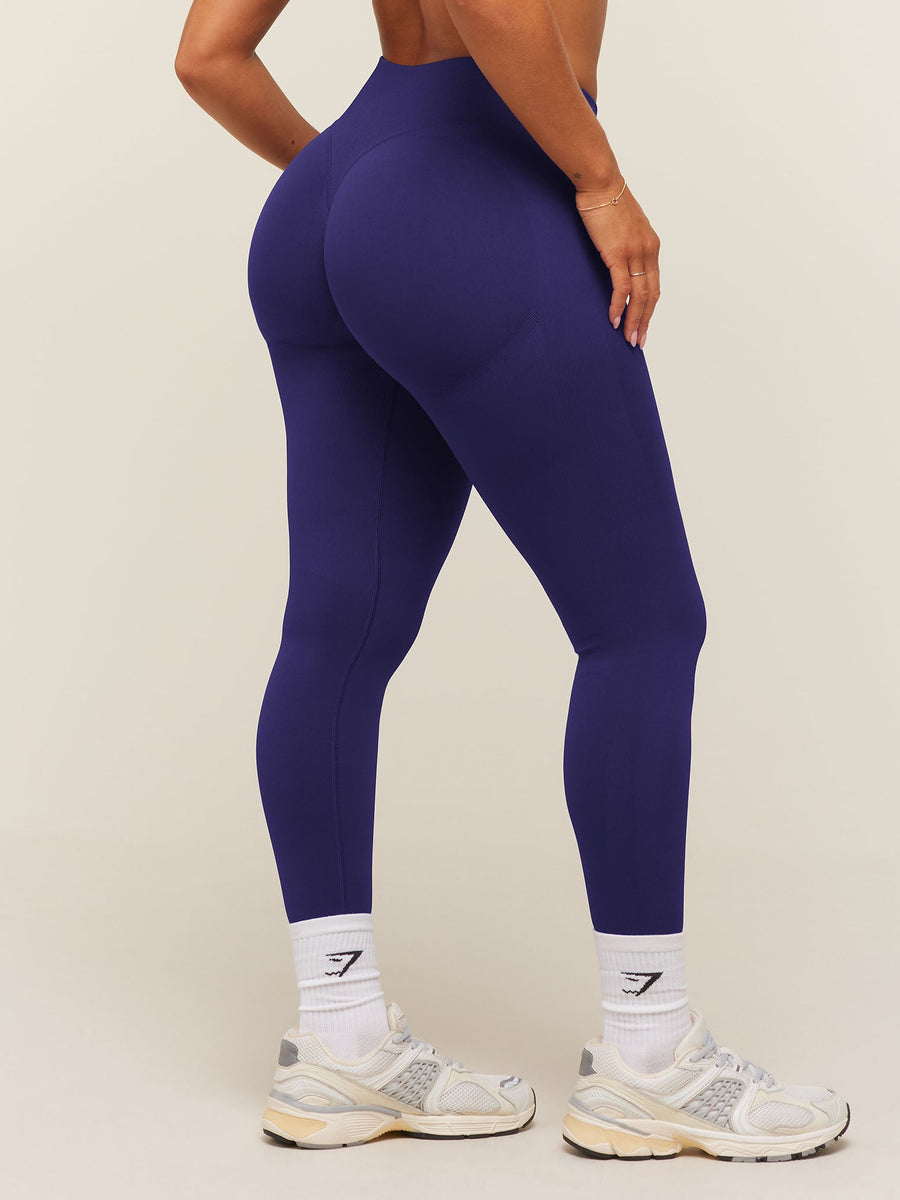 Gymshark Lift Seamless 2.0 Mid-Rise Leggings — Indigo Purple — 1