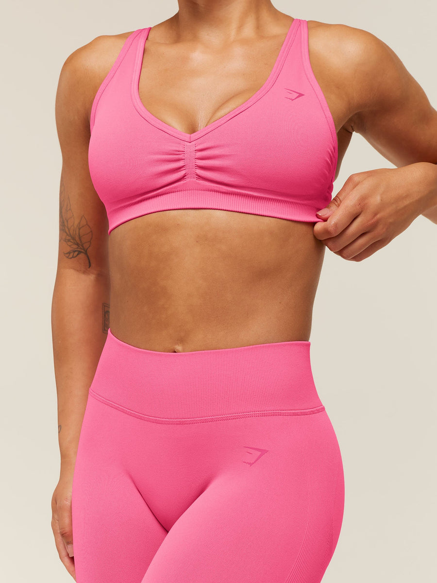 Gymshark Lift Seamless 2.0 Mid-Rise Leggings — Physical Pink — 8