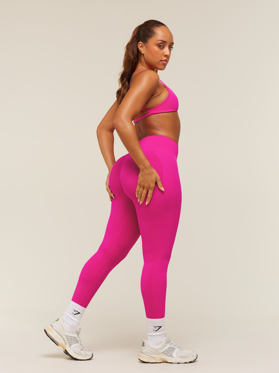 Gymshark Lift Seamless 2.0 Mid-Rise Leggings — Super-Set Pink — 6