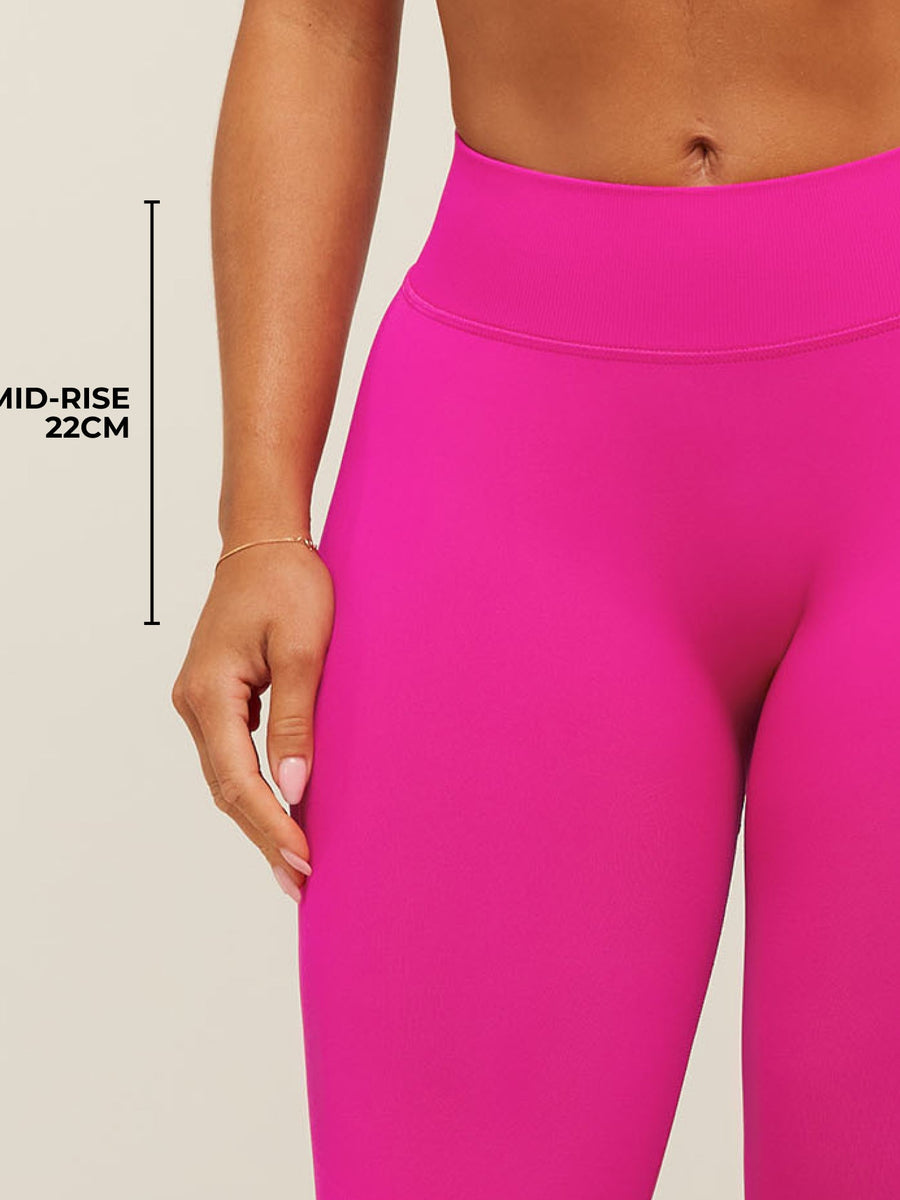 Gymshark Lift Seamless 2.0 Mid-Rise Leggings — Super-Set Pink — 4