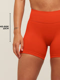 Gymshark Lift Seamless 2.0 Mid-Rise Shorts — Bold Orange — 5