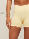 Gymshark Lift Seamless 2.0 Mid-Rise Shorts — Butter Yellow — 4