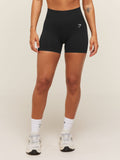 Gymshark Lift Seamless 2.0 Mid-Rise Shorts — Black — 1