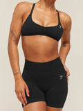 Gymshark Lift Seamless 2.0 Mid-Rise Shorts — Black — 7