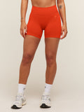Gymshark Lift Seamless 2.0 Mid-Rise Shorts — Bold Orange — 2