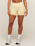 Gymshark Lift Seamless 2.0 Mid-Rise Shorts — Butter Yellow — 1