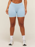 Gymshark Lift Seamless 2.0 Mid-Rise Shorts — Chilled Blue — 1