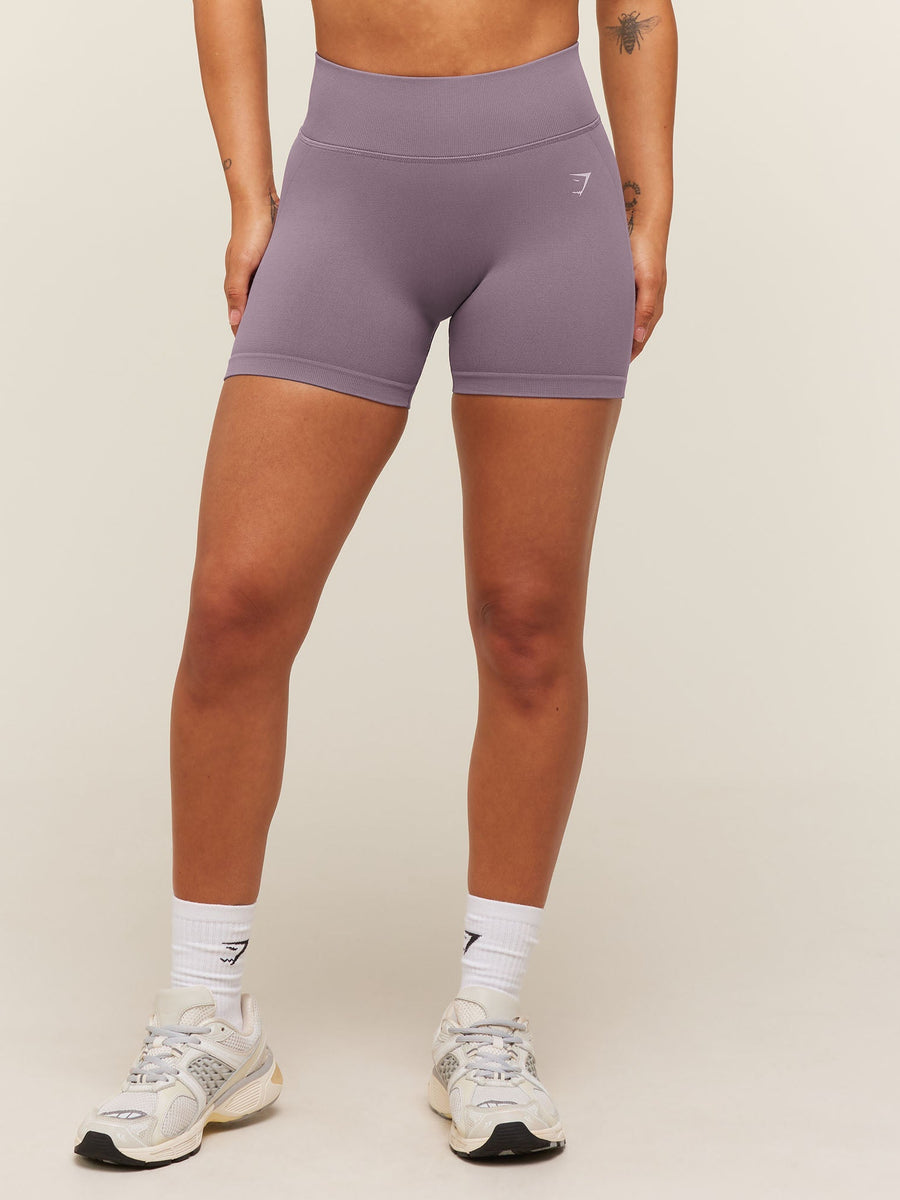 Gymshark Lift Seamless 2.0 Mid-Rise Shorts — Dusk Purple — 1