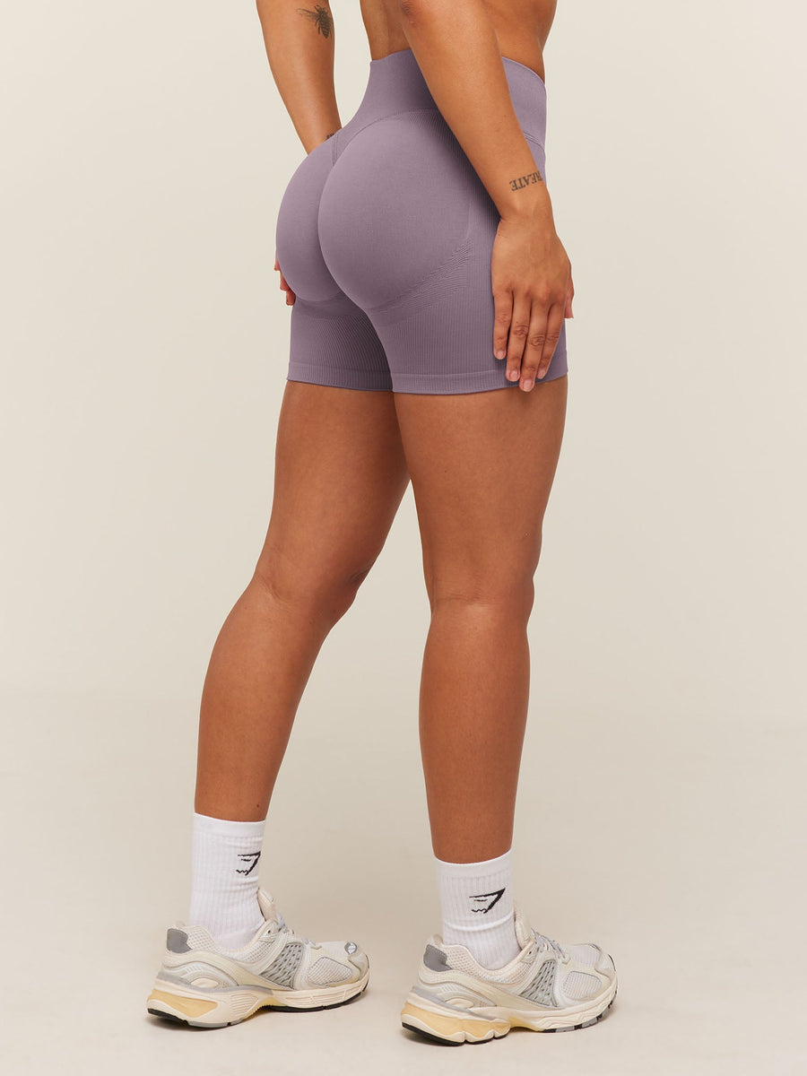 Gymshark Lift Seamless 2.0 Mid-Rise Shorts — Dusk Purple — 2