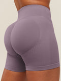 Gymshark Lift Seamless 2.0 Mid-Rise Shorts — Dusk Purple — 7