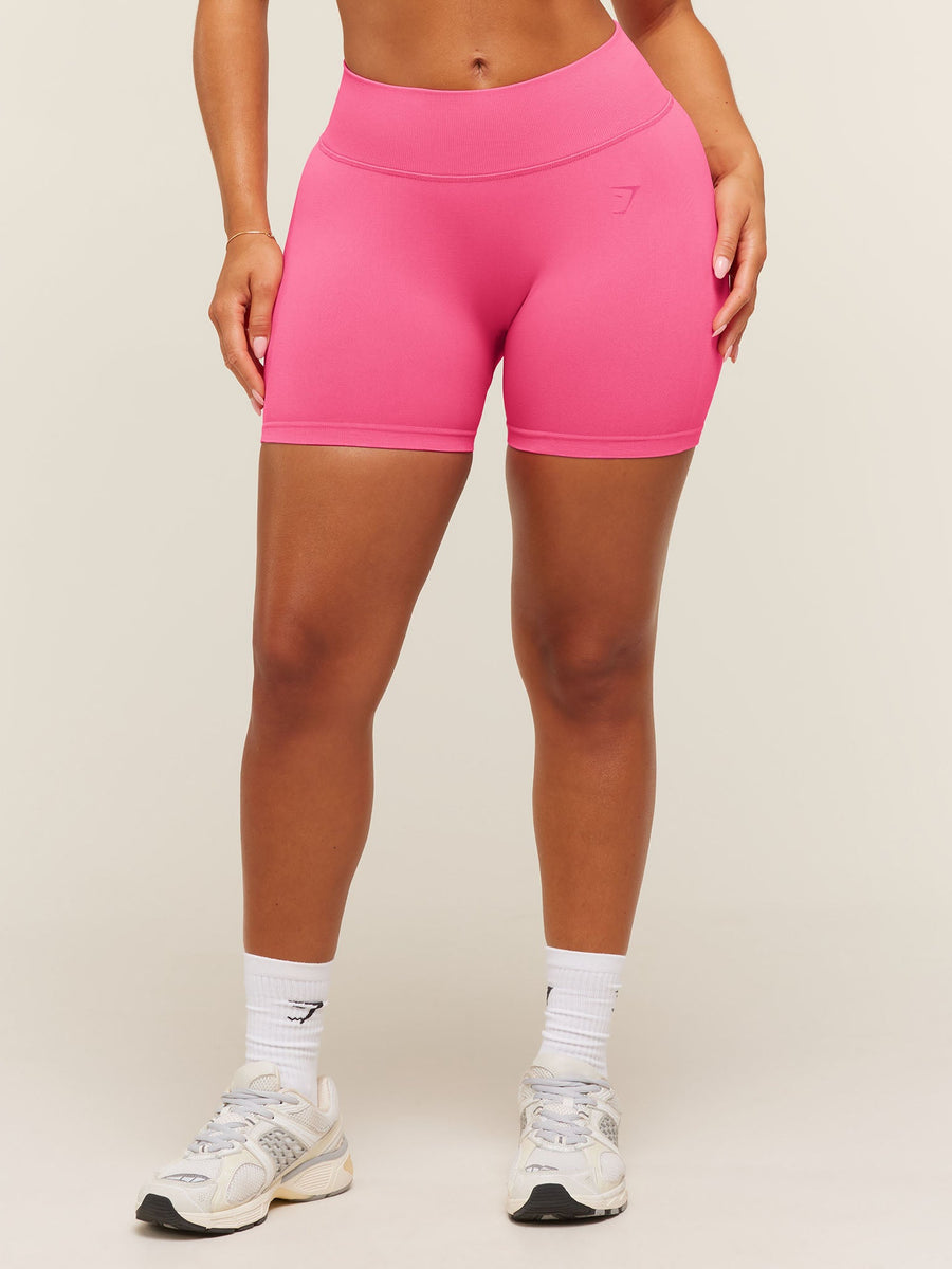 Gymshark Lift Seamless 2.0 Mid-Rise Shorts — Physical Pink — 1