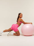 Gymshark Lift Seamless 2.0 Mid-Rise Shorts — Physical Pink — 8