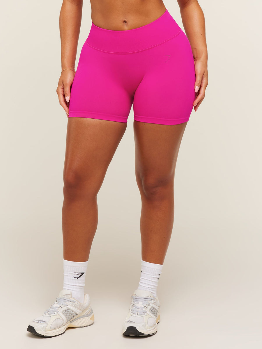 Gymshark Lift Seamless 2.0 Mid-Rise Shorts — Super-Set Pink — 1