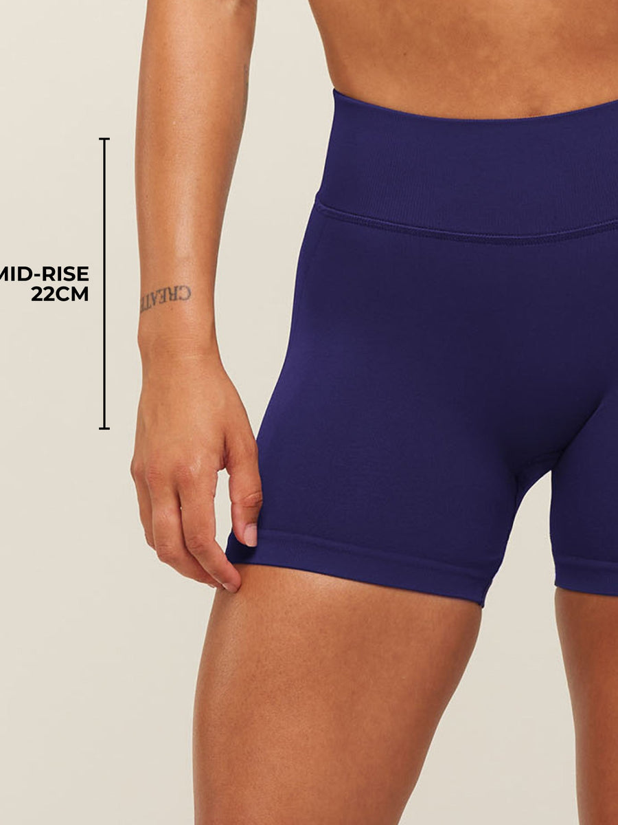Gymshark Lift Seamless 2.0 Mid-Rise Shorts — Indigo Purple — 4